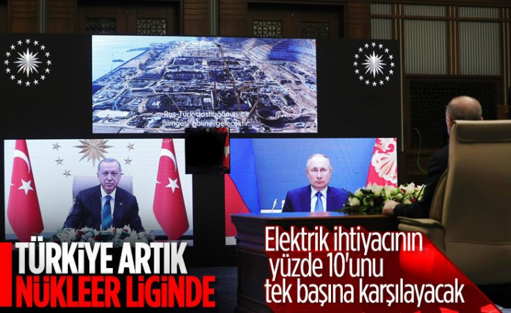 Erdoğan ile Putin Akkuyu Nükleer Santralinin yeni temelini birlikte attı