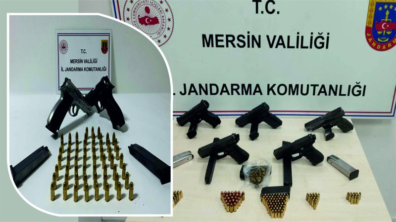 Mersin’de Silah Kaçakçılığı operasyonu 5 şüpheli yakalandı