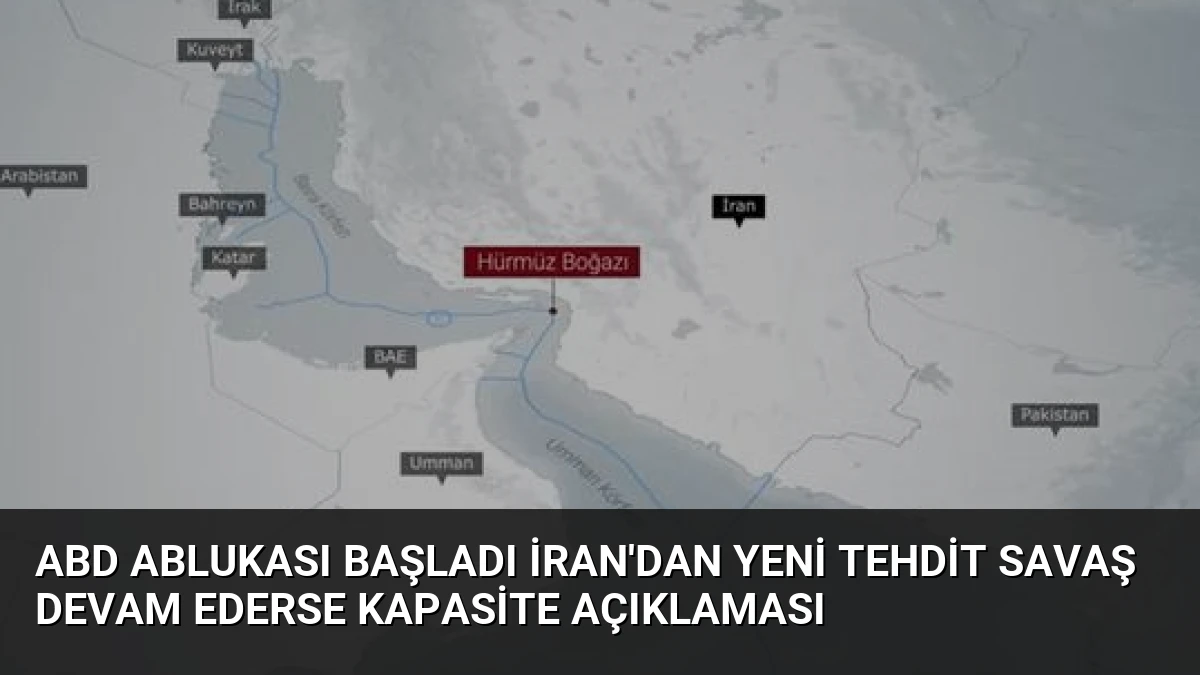 ABD Ablukası Başladı İran’dan Yeni Tehdit Savaş Devam Ederse Kapasite Açıklaması