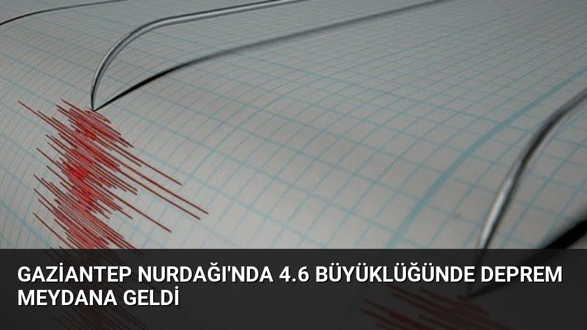 Gaziantep Nurdağı’nda 4.6 Büyüklüğünde Deprem Meydana Geldi
