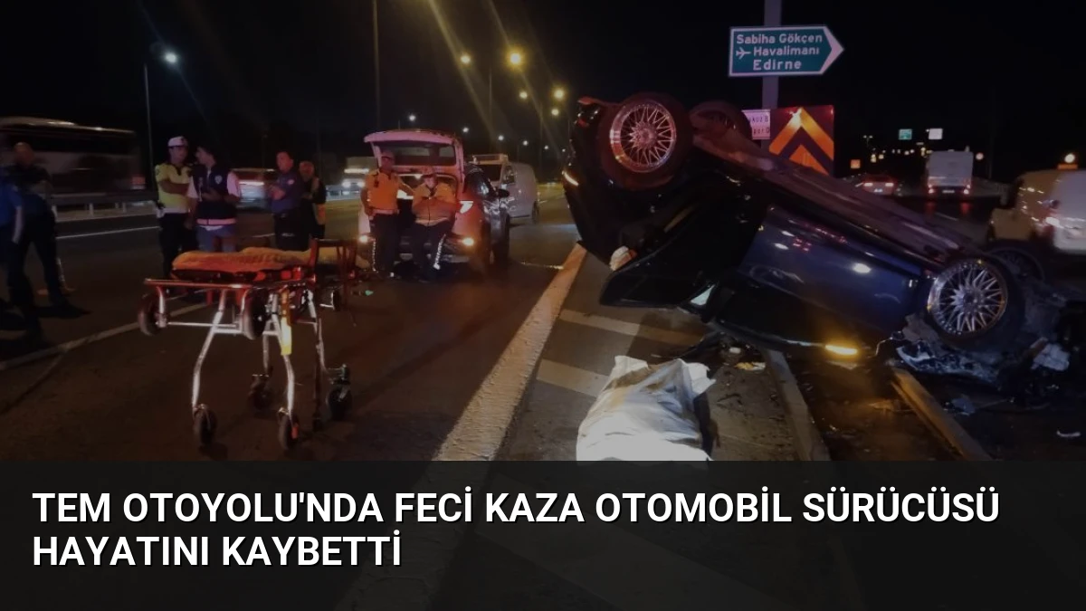 TEM Otoyolu’nda Feci Kaza Otomobil Sürücüsü Hayatını Kaybetti