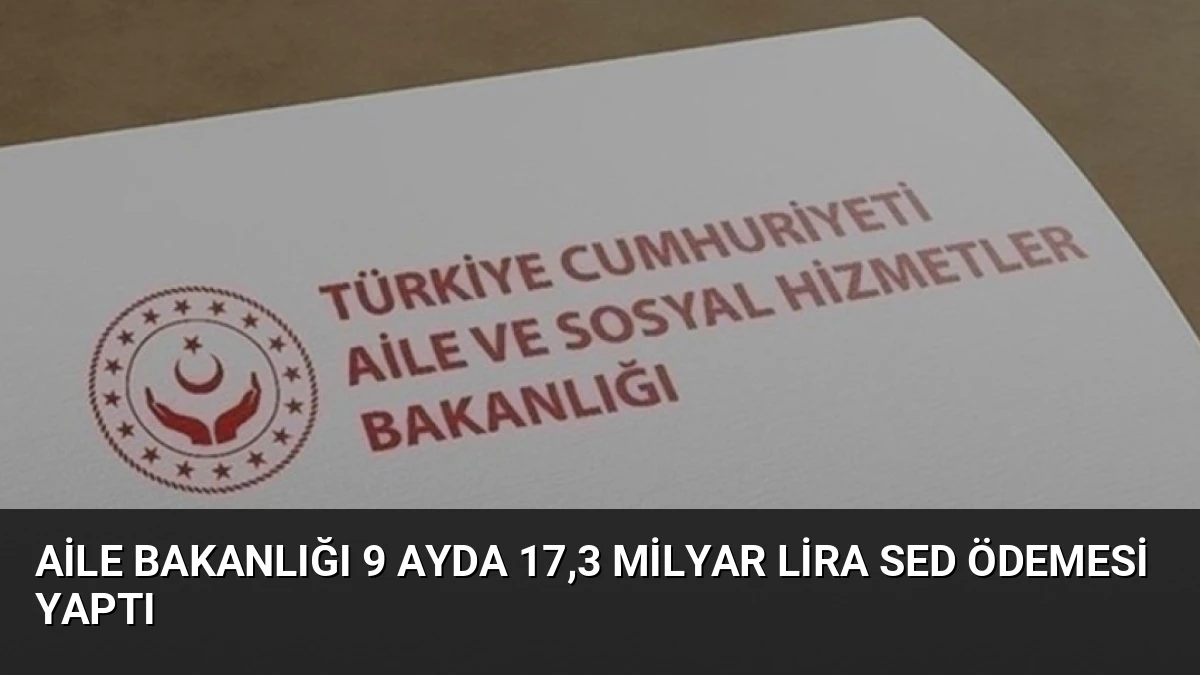 Aile Bakanlığı 9 Ayda 17,3 Milyar Lira SED Ödemesi Yaptı